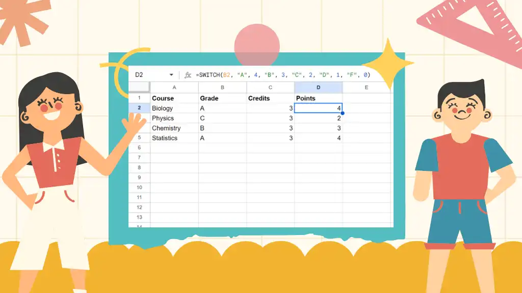 How to Calculate Grades in Google Sheets 3 Enter Student Names
